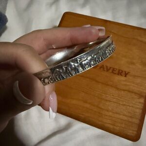 Silver James Avery Noah’s ark Bangle Bracelet